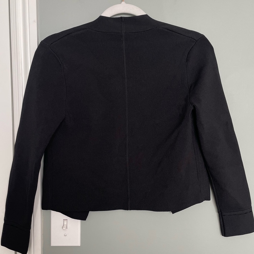 MM Lafleur "Sant Ambroeus" Jardigan Black Cropped Open Front Cardigan Jacket - Picture 9 of 17